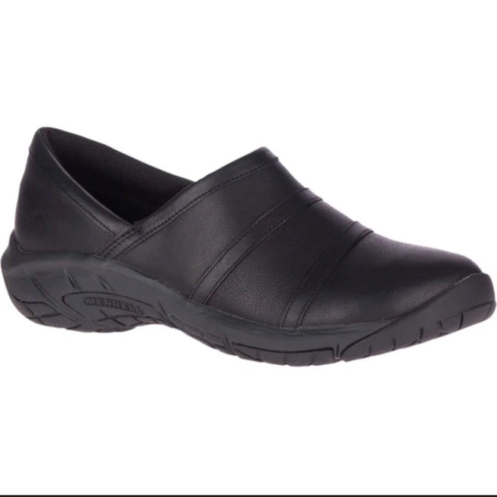Merrell Encore Moc 4 Casual Leather Slip On Shoes Size 7W EUC